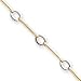 14k Solid Bar and Circle Link Bracelet - 7.25 Inch