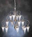 Clear Brushed Nickel 16 Light Brushed Nickel Chandelier