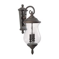 Two-light Triumphant Wall Lantern - Adobe Rouge Finish-Clear Glass