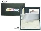 NASCAR Logo Embroidered Leather Checkbook Cover