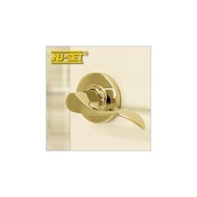 NuSet Abbey: Grade 2 Right-Handed Passage Door Lever (Lifetime Brass)