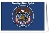 Utah - City of Ogden - Flag - Souvenir Card Card