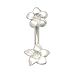 Bauchnabel-Piercing Schmuck Stecker 925er Silber Blume