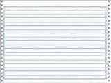 Blue Bar Computer Paper, 14-7/8x11, 1 Part, 18-lb., 2,600 Shts/Ctn