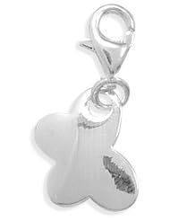 Polished Butterfly Charm with Lobster Clasp