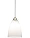 Alfa Lighting P33QJ-CHR-OPL 12V Small Dome Pendant with Quick Jack Adapter, Chrome with Opal Shade