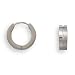 Brushed and Polished Stainless Steel Hoop Earrings