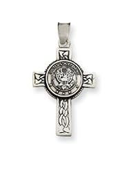 Sterling Silver US Army Cross Pendant QC4408"