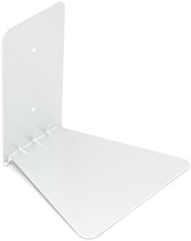 Umbra Design Conceal Wall Mount Floating Invisible Book Shelf Holder Small White