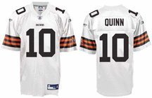Reebok Cleveland Browns Brady Quinn Replica White Jersey L