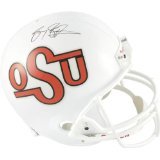BARRY SANDERS SIGNED AUTOGRAPHED OKLAHOMA SATE UNIVERSITY MINI HELMET COA + HOLOGRAM