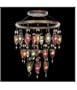 Fine Art Lamps 717340-7 Scheherazade 30 Light Large Foyer Chandelier in Aged Dark Bronze with Green-Blue-Red glass