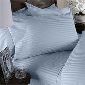 STRIPED 1500 Thread Count Egyptian FULL/QUEEN Duvet Cover Set, LIGHT BLUE