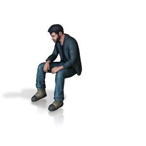 キアヌ・リーブス　ぼっちフィギュア　小　プラスチックケース小（日本製）付き(破損防止の為、プラスチックケースに入れての発送です）