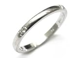 Diamond Pave Set 2m Platinum Band, Ring Size 6, Ctw 0.10