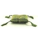 Singing and Meditation Brocade Bowl Cushion (green); 7"