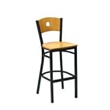 Value 250BH BK Vinyl Circle Back Bar Stool