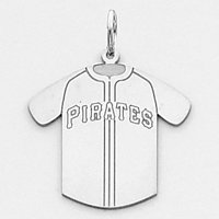 Sterling Silver Pittsburgh Pirates Medium Name Jersey Charm