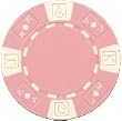 Clay Composite Ace King Poker Chips 25 11.5 gram Pink Poker Chips