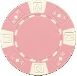 Clay Composite Ace King Poker Chips 25 11.5 gram Pink Poker Chips