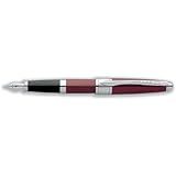 Cross Apogee, Titian Red Lacquer, Fountain Pen, with Rhodium Plated 18 Karat Solid Gold Nib Medium (AT0126-3MD)