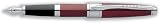 Cross Apogee, Titian Red Lacquer, Fountain Pen, with Rhodium Plated 18 Karat Solid Gold Nib Medium (AT0126-3MD)