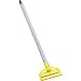 Rubbermaid FGH14600 Invader Side Gate Wet Mop Fiberglass Handle with Large Yellow Plastic Head, 60" Length, Gray