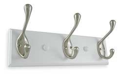 Battalion 1XNH9 Hooks, Wall Mount, 3 Hook, Satin Nickel