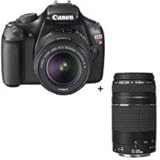 Canon EOS Rebel T3 Digital SLR Camera 12 Megapixels Full HD Movie Mode EF S 18 55mm f 3.5 5.6 IS Lens  EF 75 300mm f 4.0 5.6 III Autofocus Telephoto Zoom Lens  USA