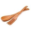 Berard Olive Wood Handcrafted Salad Server Set, Cross Design