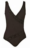 Black Lace Surplice One Piece - Plus Size Swimsuit Plus Size Swimsuits