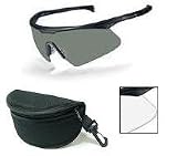 Wiley X Sunglasses PT-1 Black Frame with Smoke and Clear 2 Lens Set Plus Nylon Zip Case by 