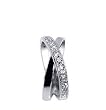 Nickel Free Sterling Silver Round Shaped Clear Cubic Zirconia Polished Finished Twin 4mm Band Ring Size 5, 6, 7, 8, 9, 10