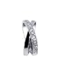 Nickel Free Sterling Silver Round Shaped Clear Cubic Zirconia Polished Finished Twin 4mm Band Ring Size 5, 6, 7, 8, 9, 10