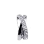 .925 Sterling Silver Cubic Zirconia Twin Band Ring