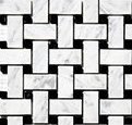 Carrara Bianco Honed 1x2" Basketweave Mosaic Tile (Sample)