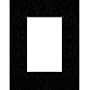 Savage ProMatte, Single 12" x 16" Photo Mat with 8" x 12" Opening, Bevel Cut, Acid Free, Single Color: Matte Black
