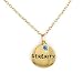 14K Gold SERENITY Pendant with Blue Topaz