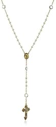 The Vatican Library Collection White Limited Edition Gold-Tone Rosary