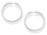 Image of Fossil Silver Hoop Earrings