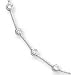 16in Rhodium-plated Round Bezel Set CZ Necklace