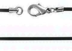 Inox ,2mm Rubber Necklace 19in Stainless Steel