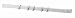 Brabantia Wall Rail with 5 Movable Hooks, 40 cm/ 15.5 Inches