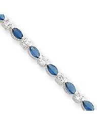 Sterling Silver Blue CZ Bracelet