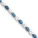Sterling Silver Blue CZ Bracelet - 7.25 Inch