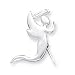 Sterling Silver Angel Kneeling In Prayer Pin