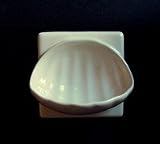 Biscuit Ceramic Clam Shell Soap Dish