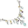 Sterling Silver Blue Crystal/Amazonite/Peridot/Citrine/Amethyst Necklace - 16 Inch