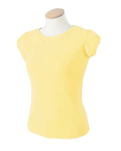 Women's Scoop Neck T-Shirt with Puff Sleeves