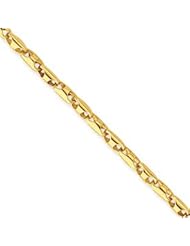 14k Yellow Gold Link Lobster Bracelet 7.5in